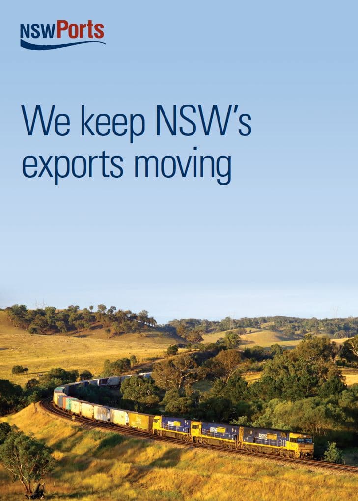 NSW Ports regional brochure from paddock to port