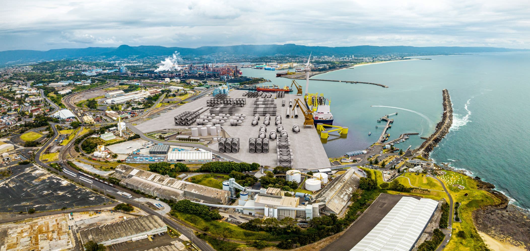Port Kembla windfarm concept plan