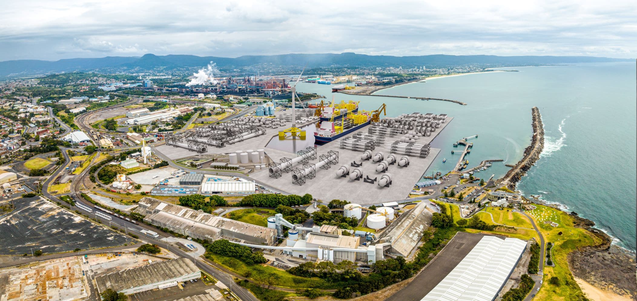 Port Kembla windfarm concept plan