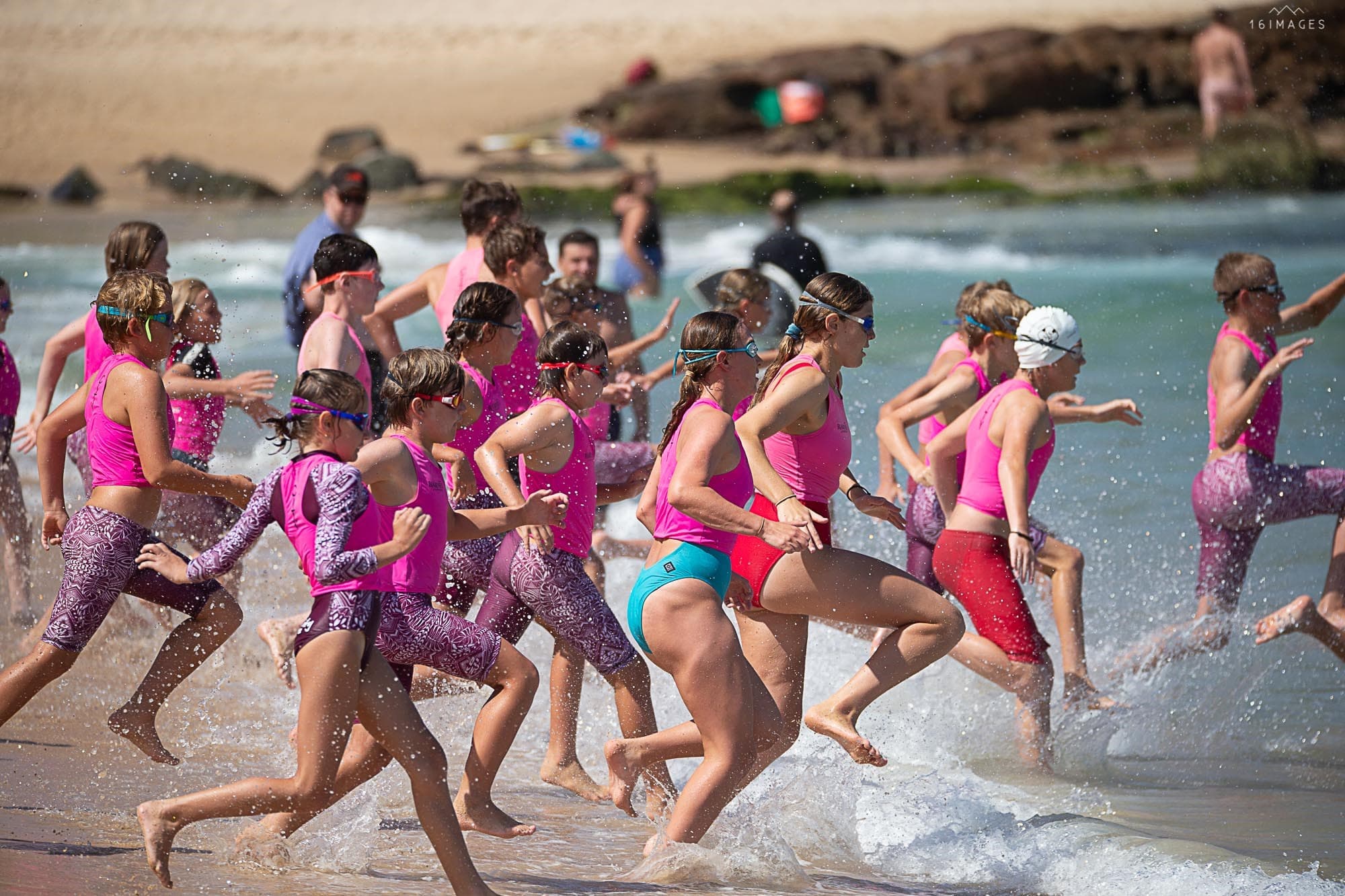 Wollongong Nippers training at the beach