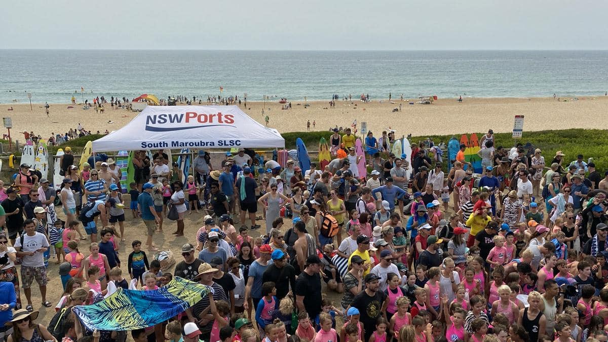 Santa launches a three year partnership between NSW Ports and South Maroubra Surf Life Saving Club